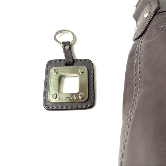 Tignanello Gray Leather Hobo Shoulder Bag - Picture 10 of 14